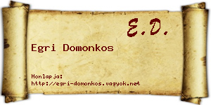 Egri Domonkos névjegykártya
